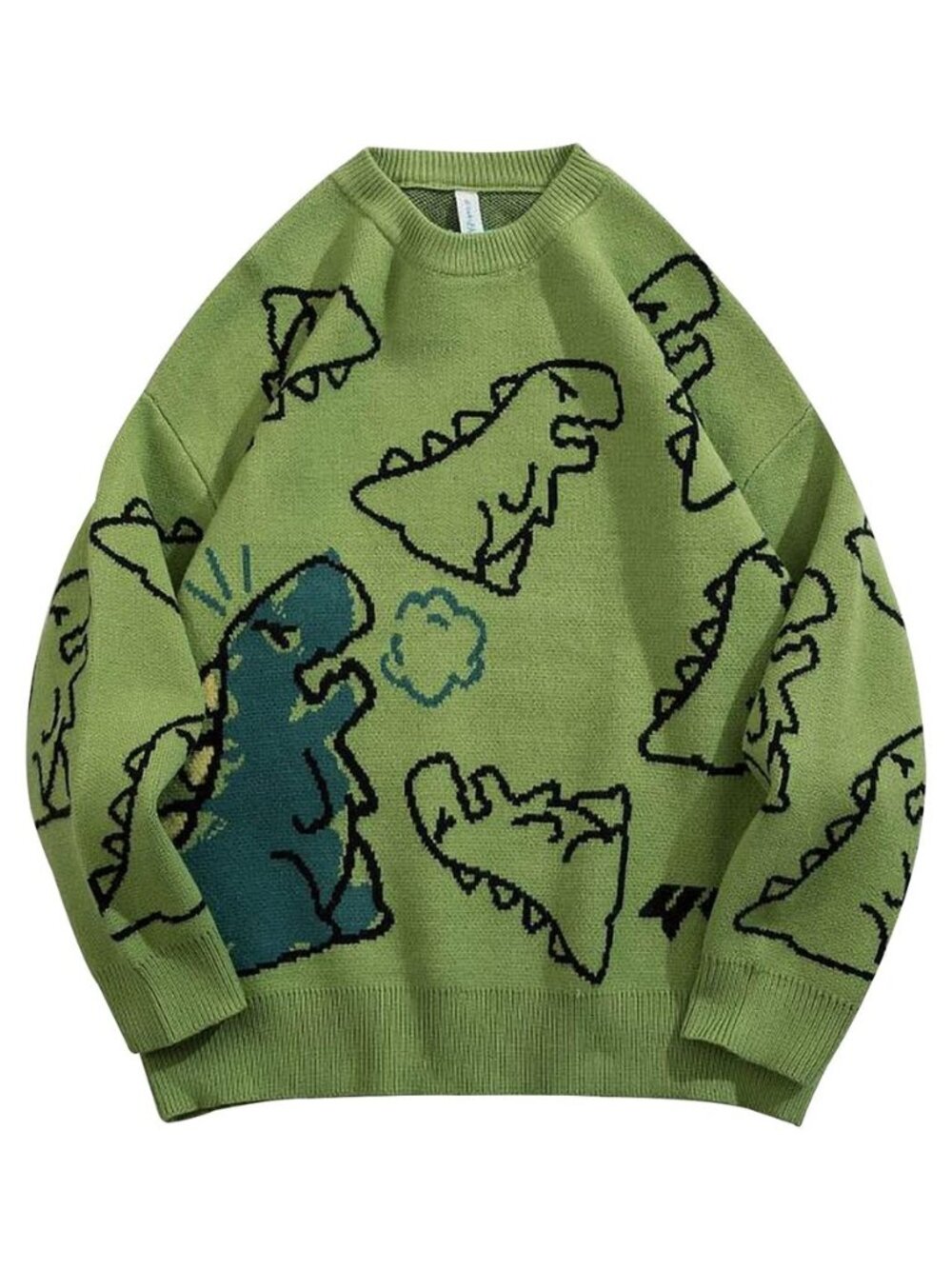 Dinosaur Sweater Women y2k Vintage Oversized Graphic Streetwear Knit Sweater